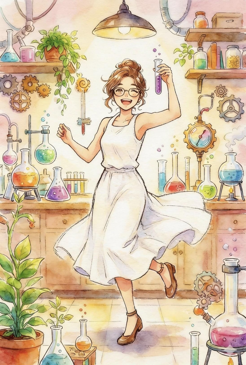 「エウレカ！🌠（できちゃったーきゃー😆💓どうしよー）」の科学者