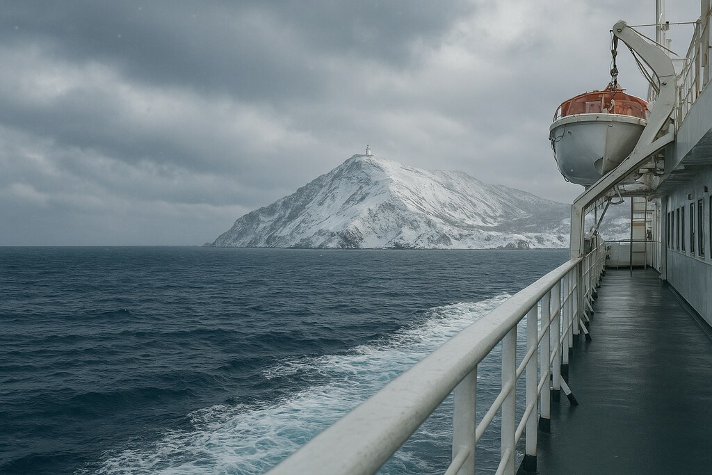 連絡船の冬景色