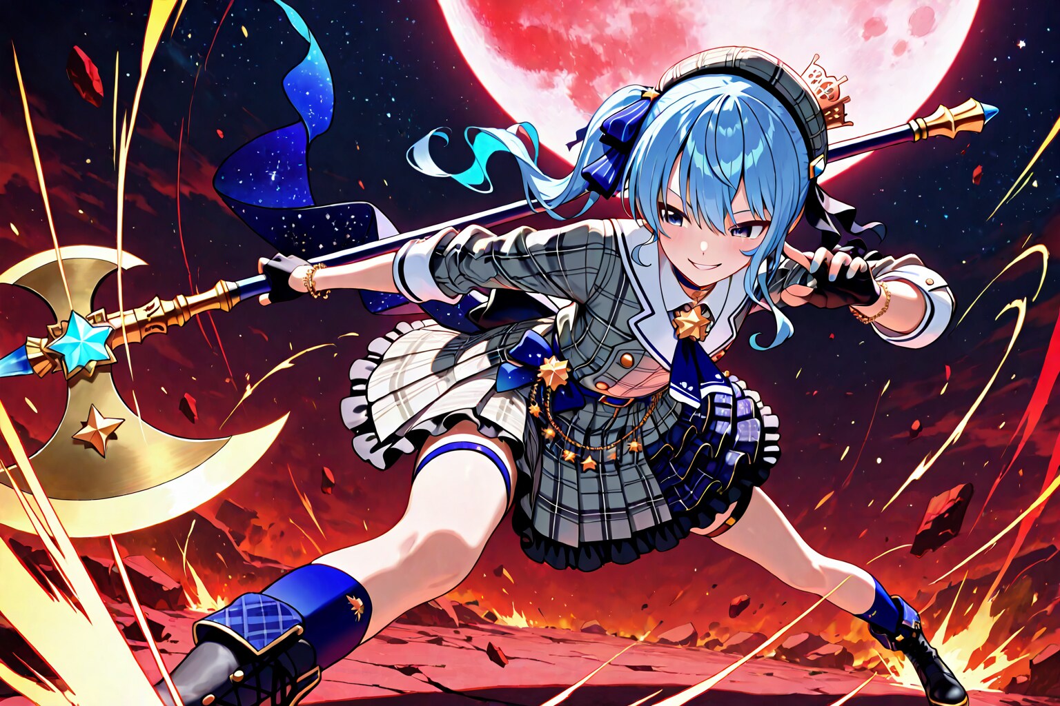 深紅の月夜