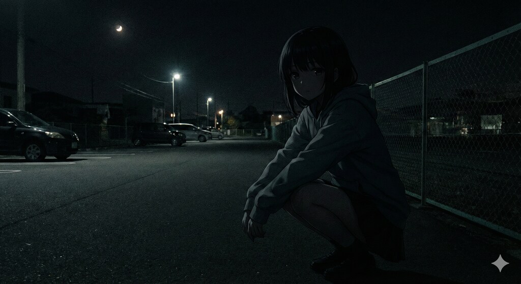 夜の駐車場
