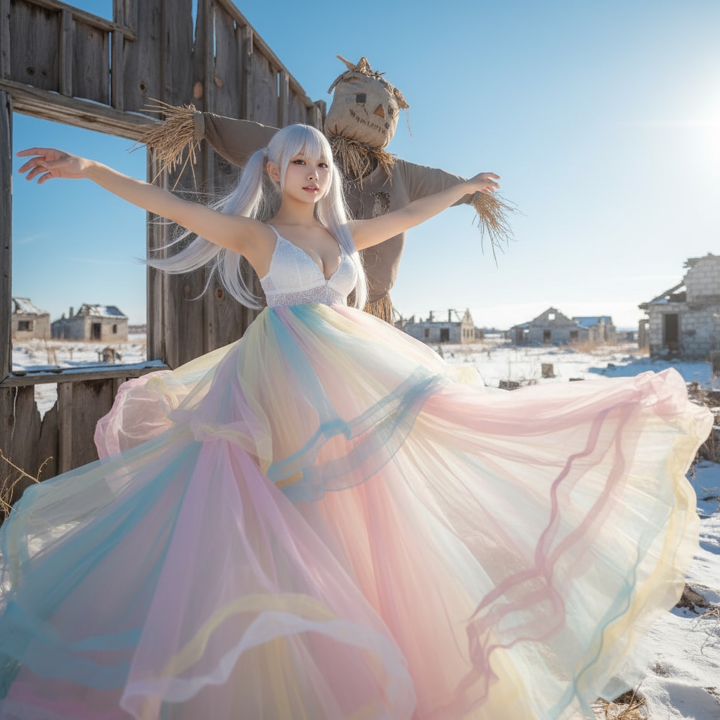 白ツイさん。案山子