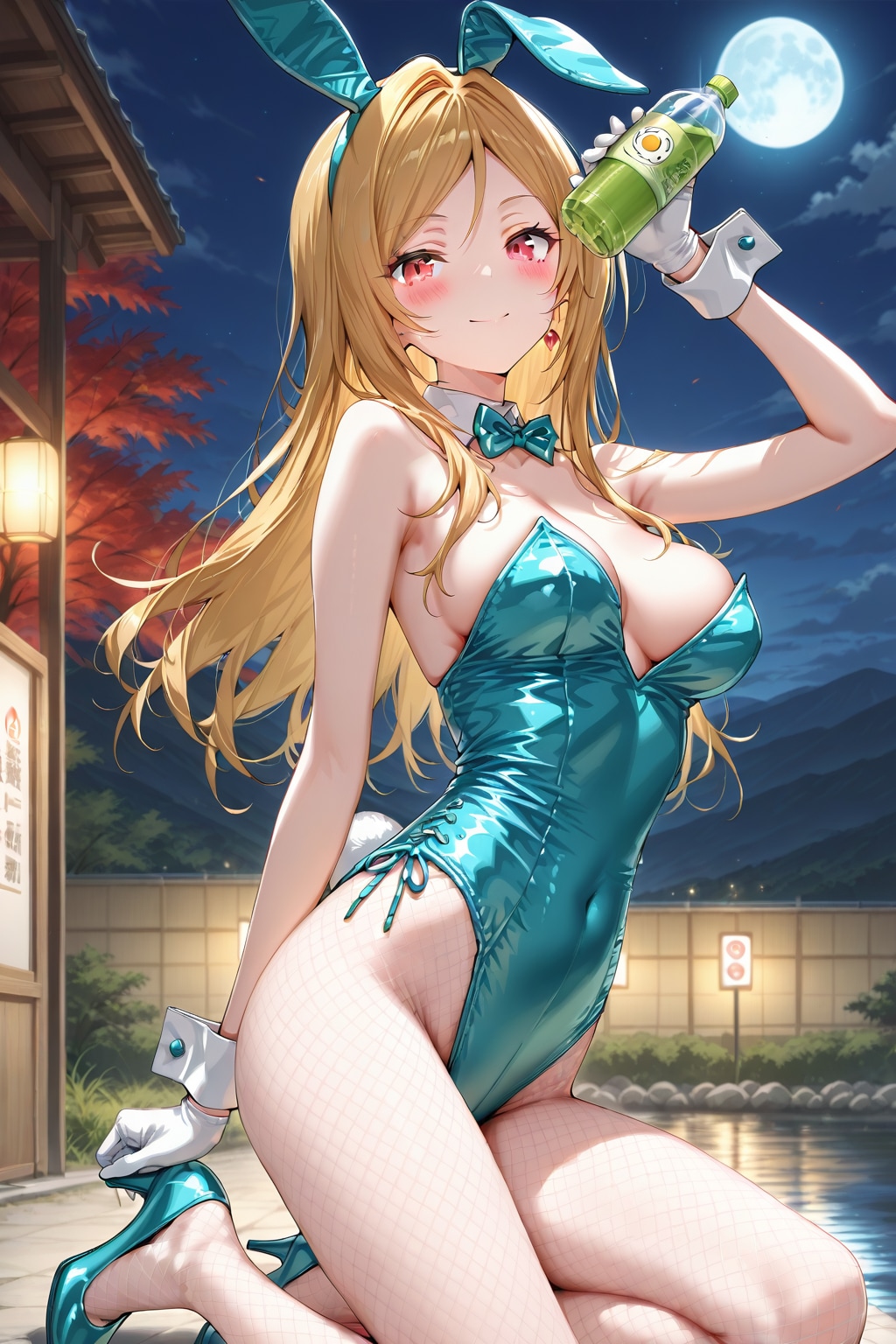 バニーガール衣装の莉緒さん