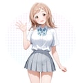 真乃とめぐるのミニスカ制服＆ルーズソックス 2枚目