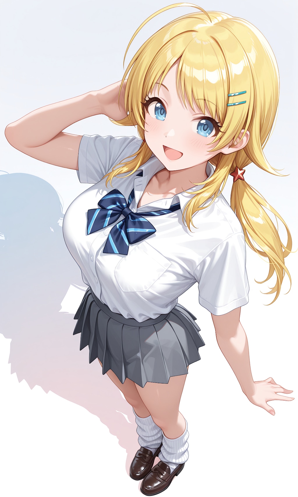 真乃とめぐるのミニスカ制服＆ルーズソックス