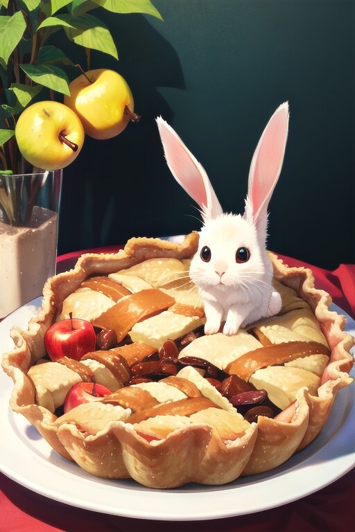 【動物】ウサギ✕アップルパイ
