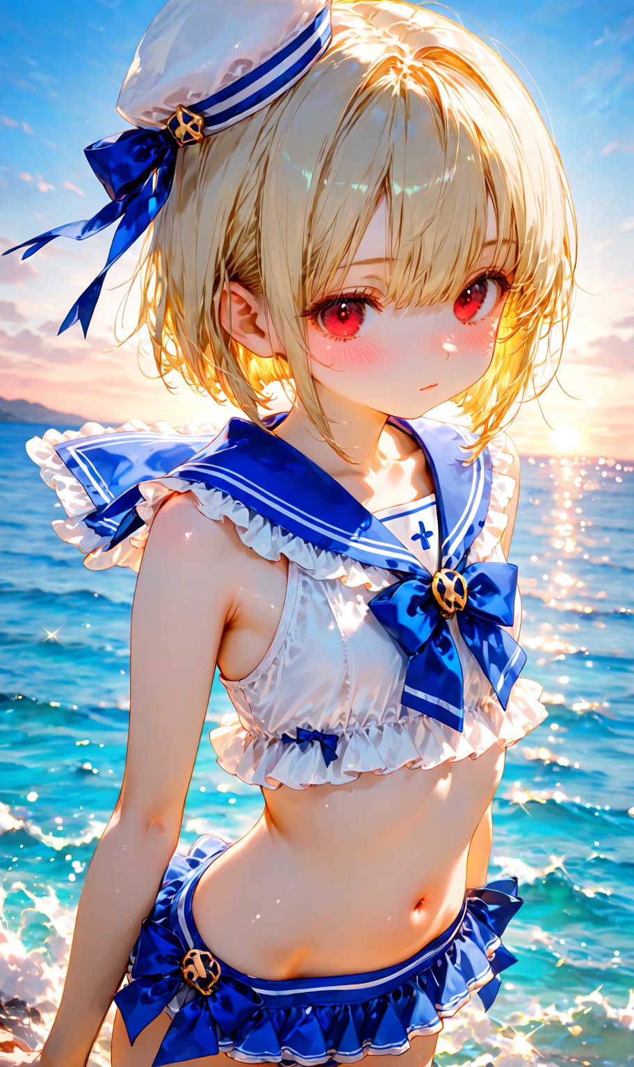frilled sailor bikini