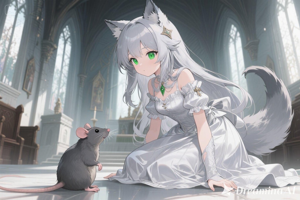 ステラちゃんとネズミ