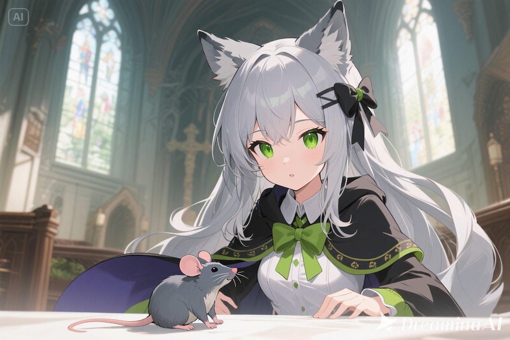 ステラちゃんとネズミ