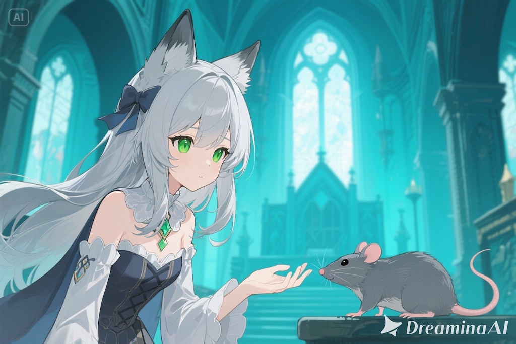 ステラちゃんとネズミ