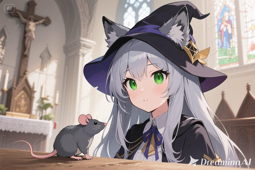 ステラちゃんとネズミ