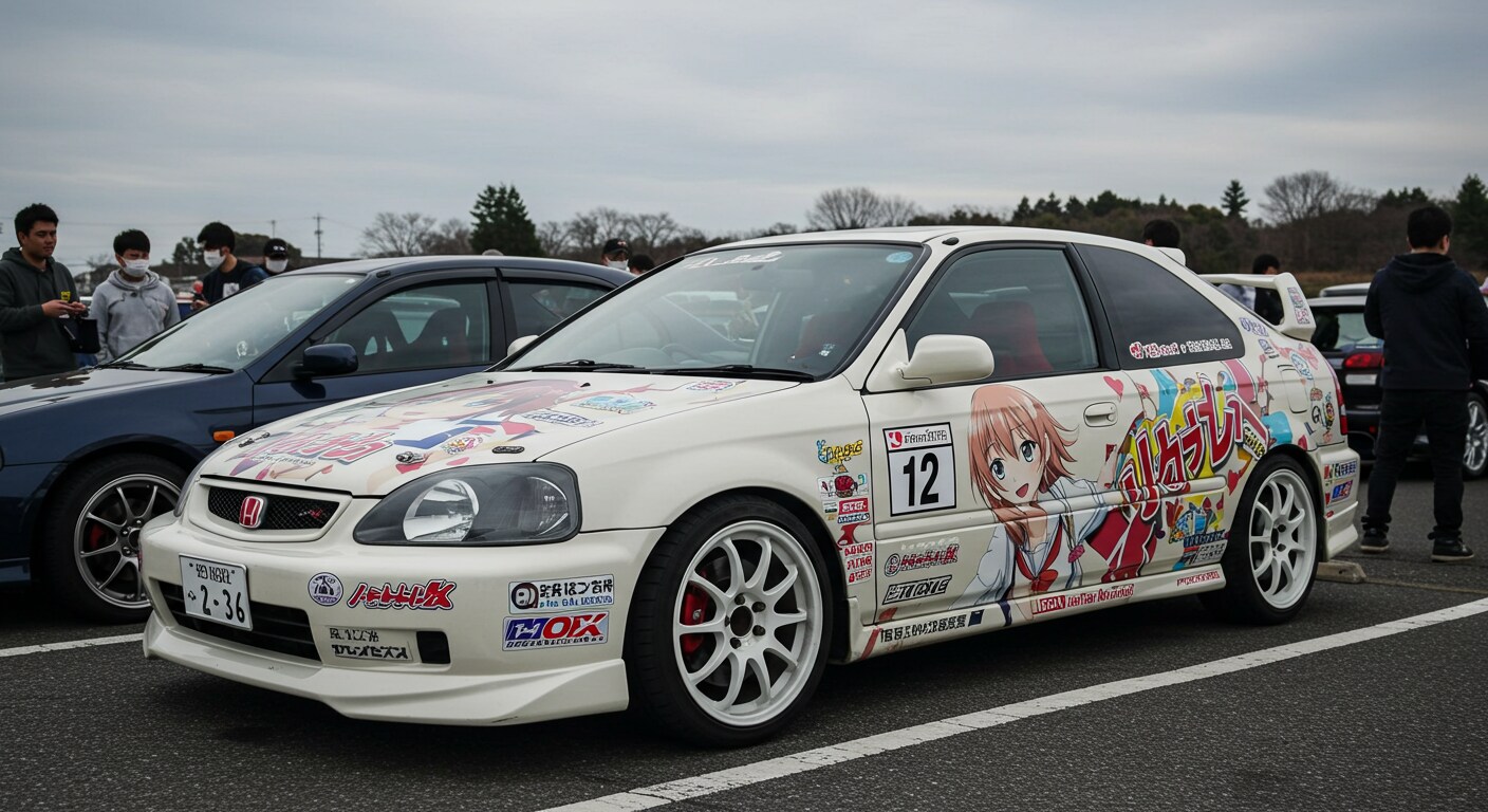 アニメ痛車シビックタイプR | の人気AIイラスト・グラビア