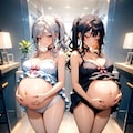 白黒双子妊婦‎(　˙ ؂ ˙　) 6枚目