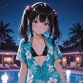 ナイトプール少女 4枚目