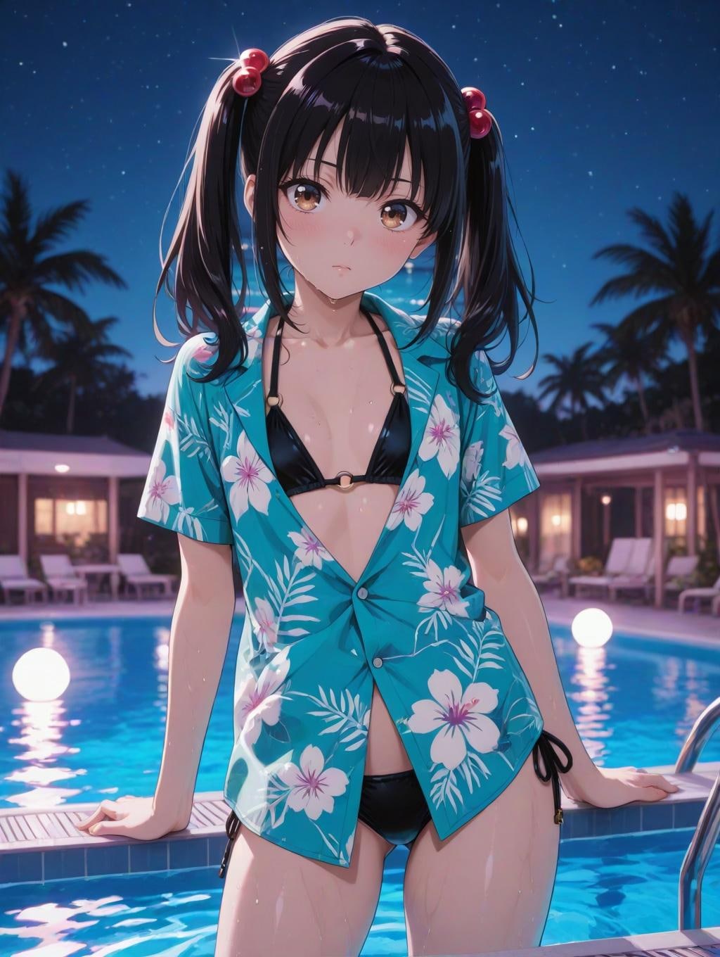 ナイトプール少女