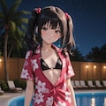 ナイトプール少女 3枚目
