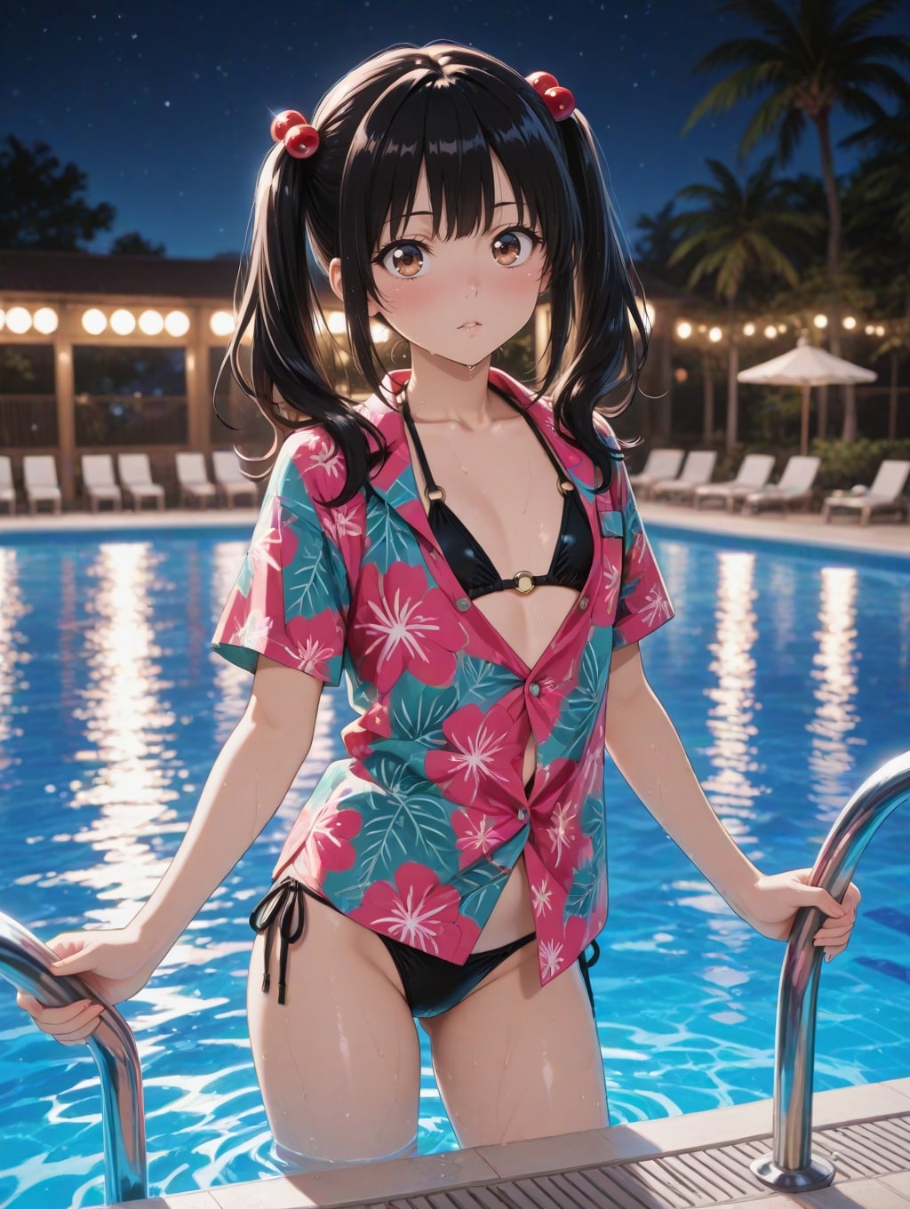 ナイトプール少女