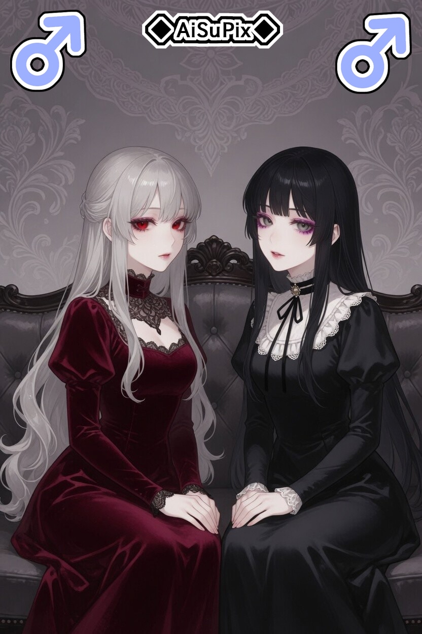 💙AiSuPix／可愛いゴスロリちゃん達💙 | の人気AIイラスト・グラビア