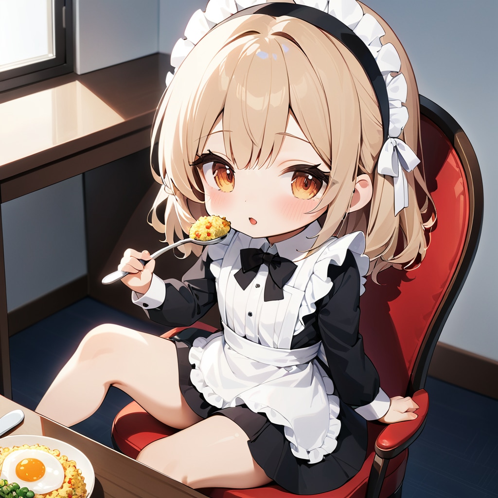 EMERALDのチャーハンを食べてくれないメイドさん