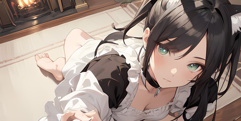 メイド服と狐娘