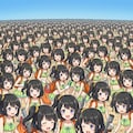 増殖した水着リトリちゃん達の海辺のゴミ拾い 3枚目