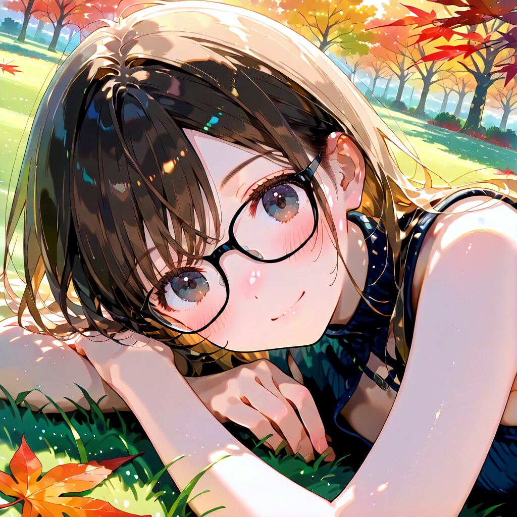 めがねっこと目が合う | の人気AIイラスト・グラビア
