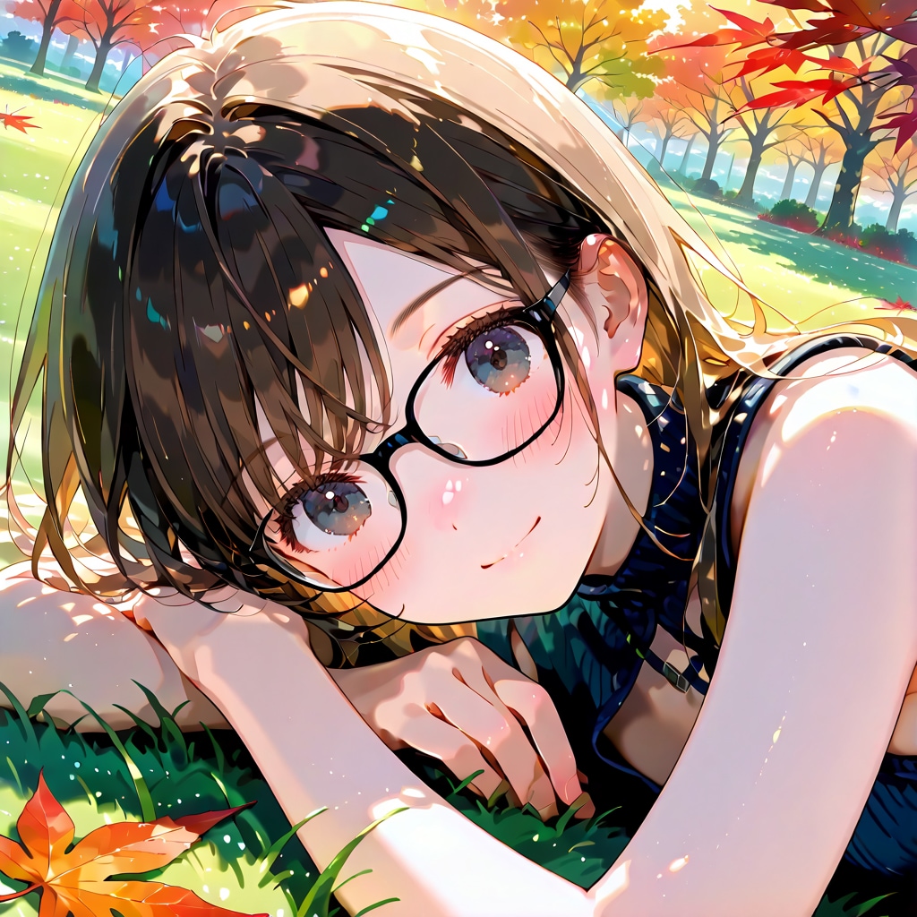 めがねっこと目が合う