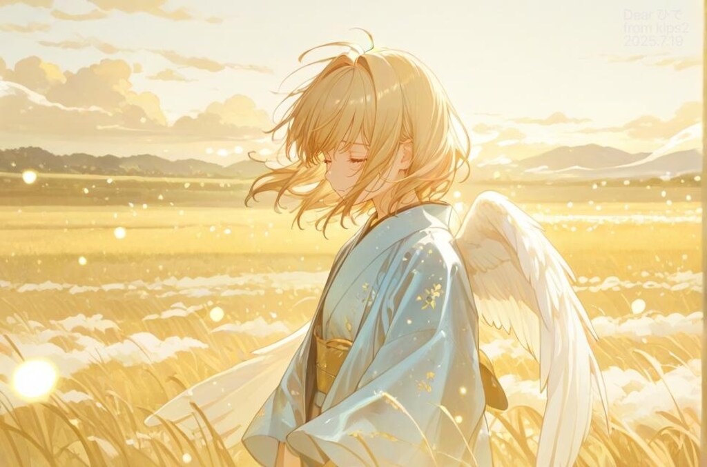 ラフ絵完成版の天使さん