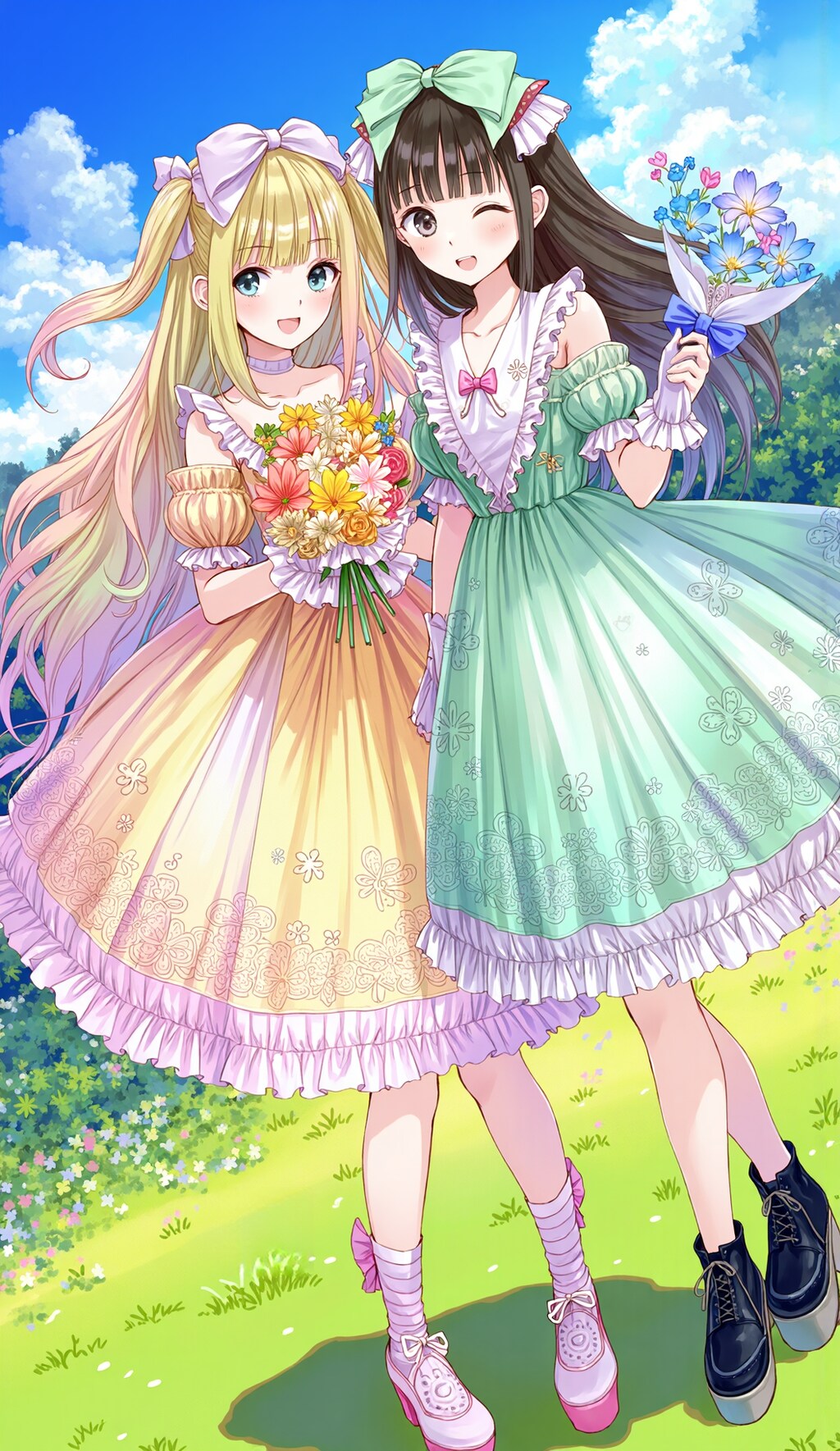 春風が平野を吹き抜ける