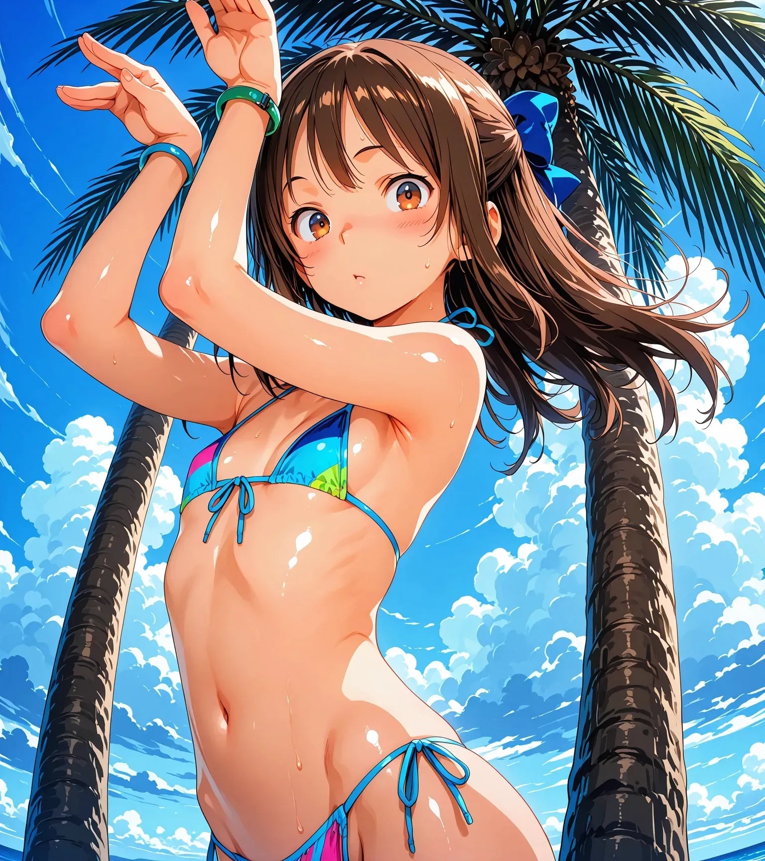 水着の季節にゃちぃと早えがお天道様が待ちきれねえってよ