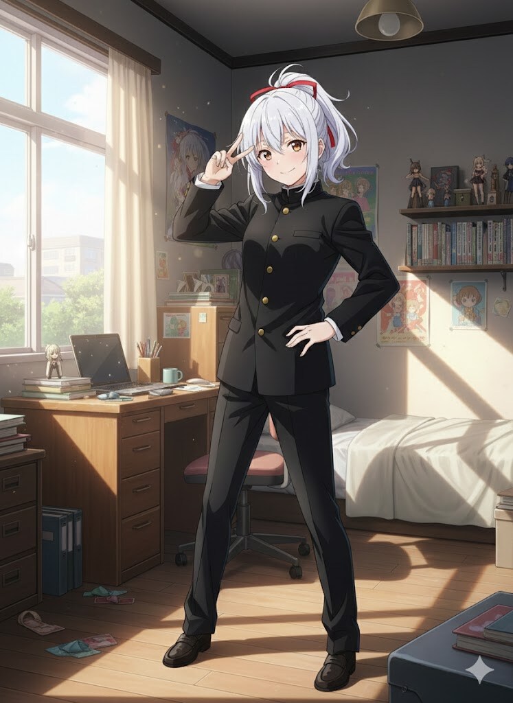 エル「俺の服、似合うだろぉ」 | の人気AIイラスト・グラビア