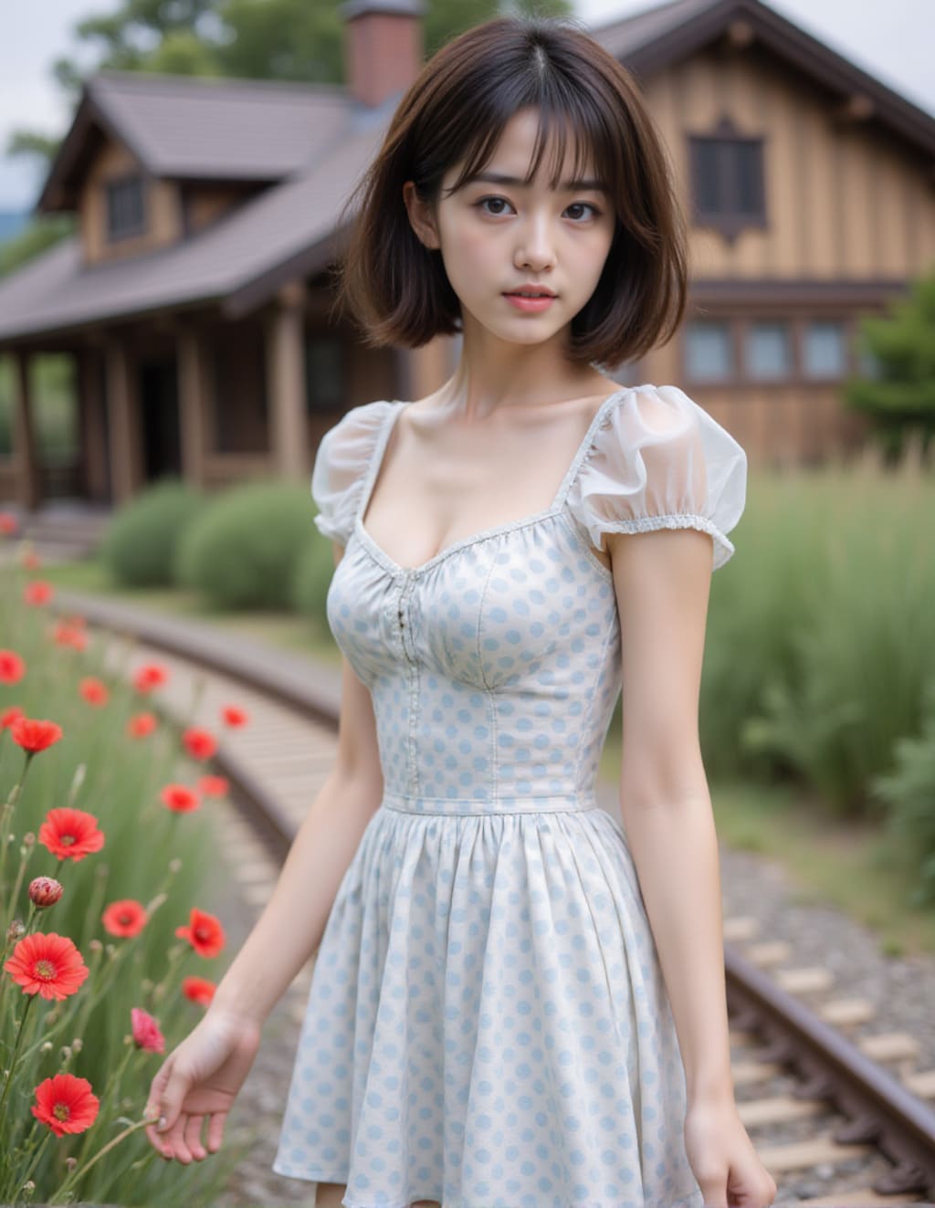 赤色のスイートピー