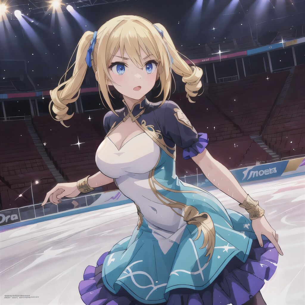 金髪ツインテでフィギュアの少女