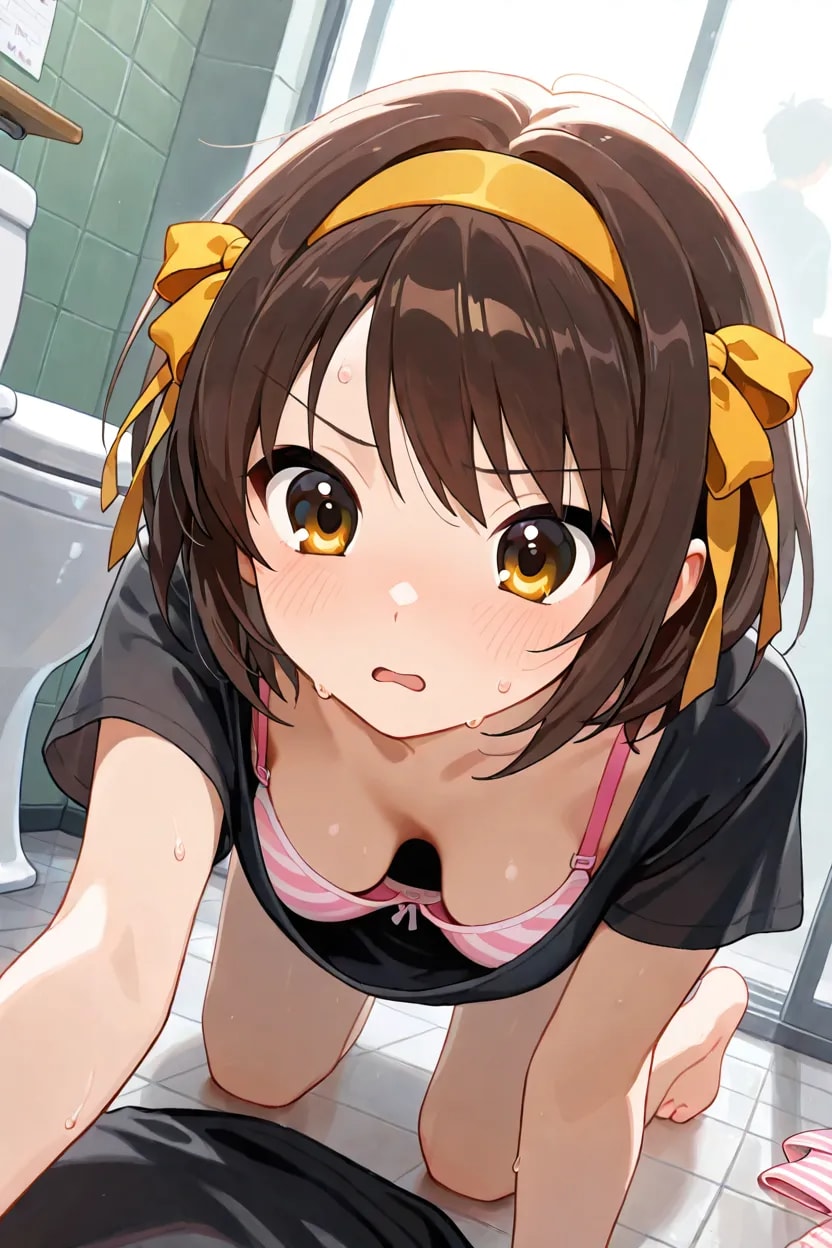 ハルヒの胸ちら