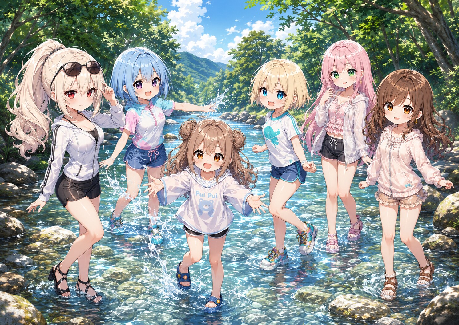 夏だ！川だ！みんなで水遊びっ！🌿💦