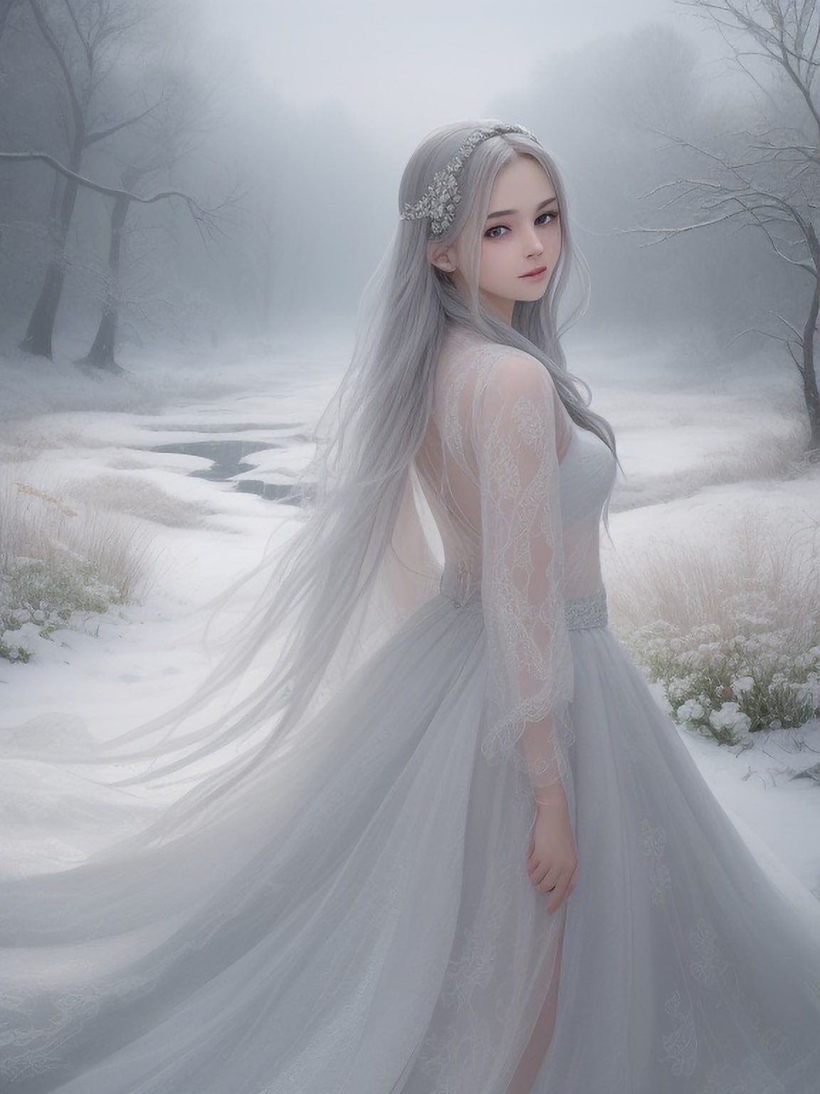 幻想北極王国の少女 | の人気AIイラスト・グラビア