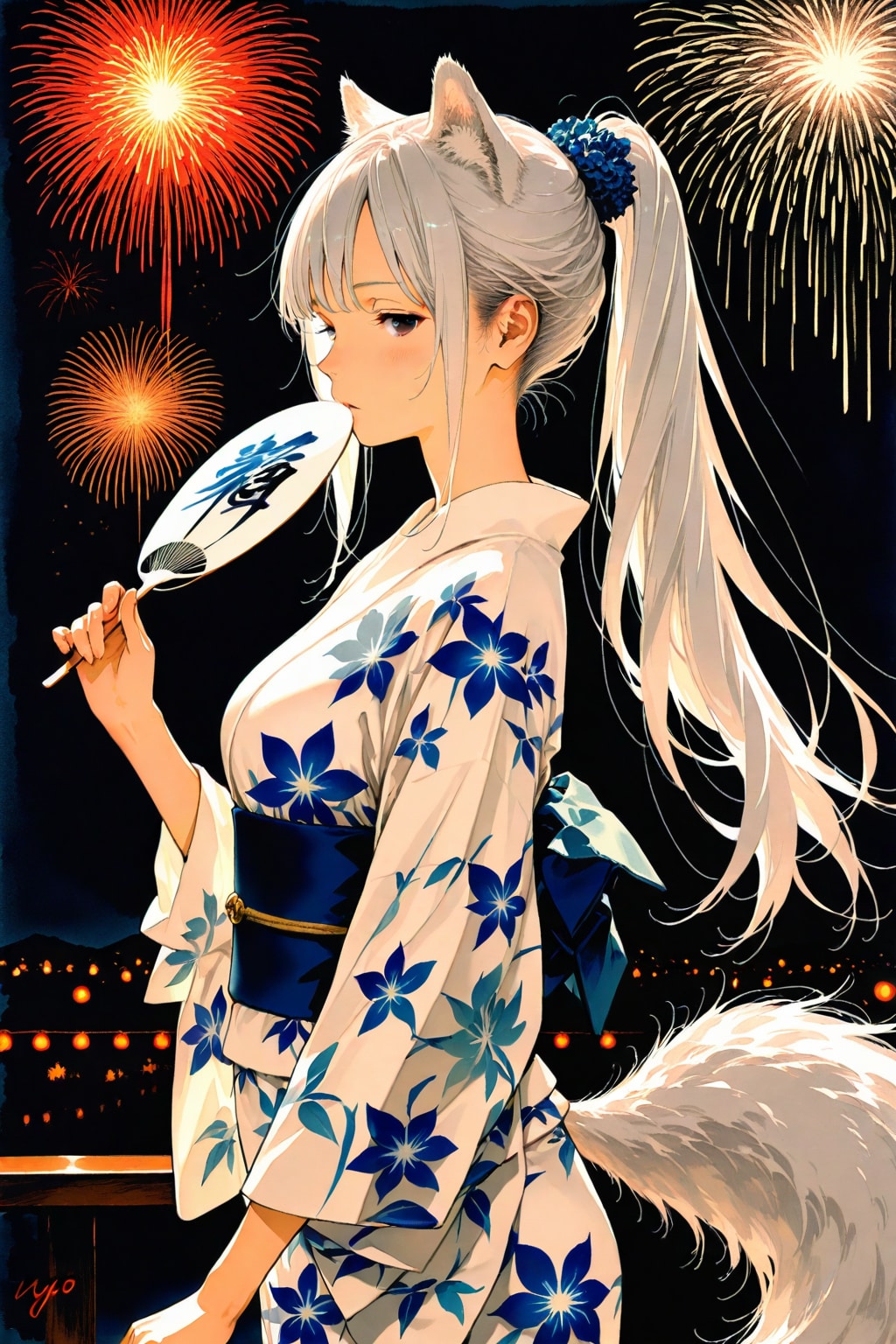 花火の夜に | の人気AIイラスト・グラビア