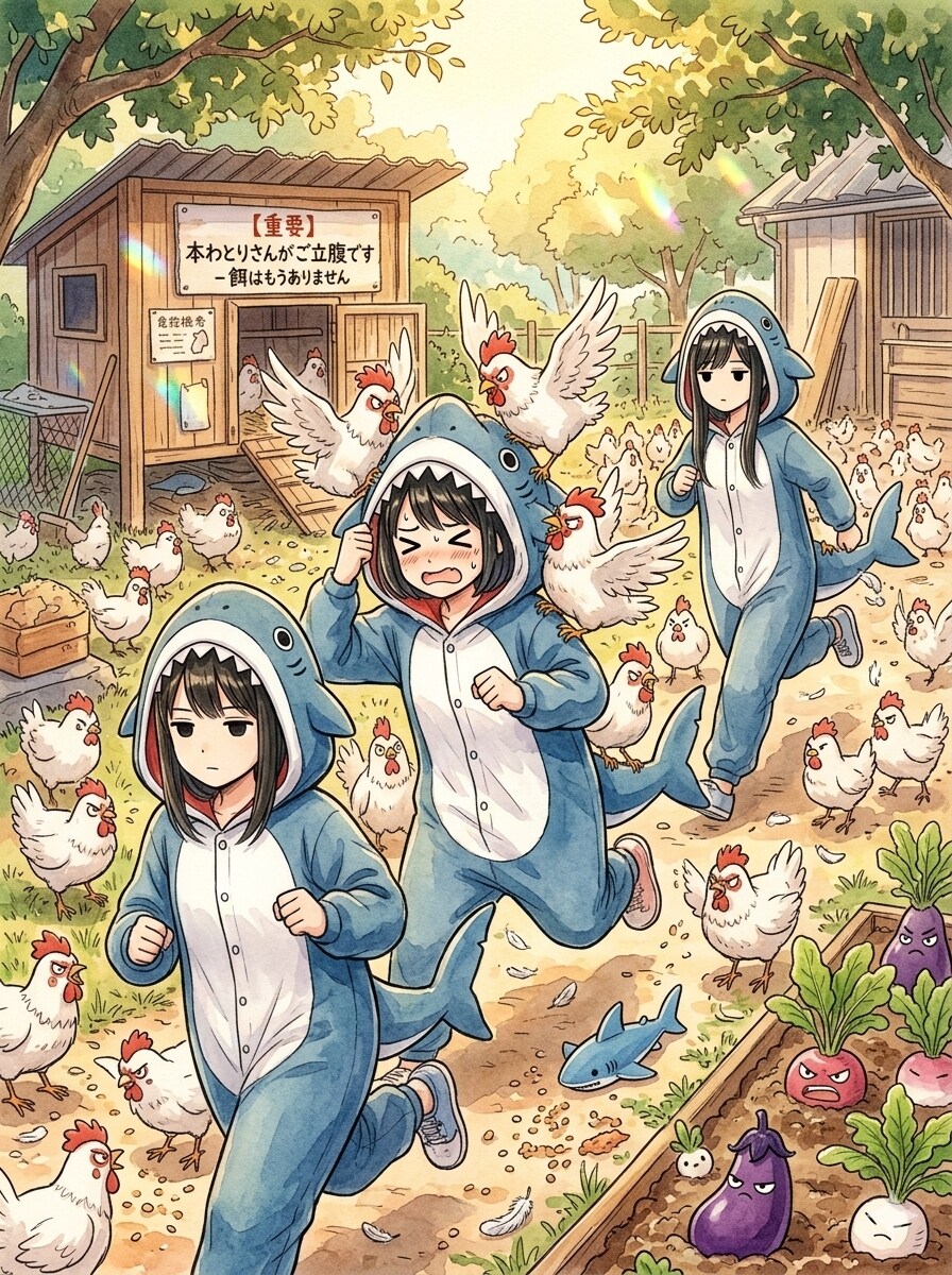 サメVSニワトリ | の人気AIイラスト・グラビア