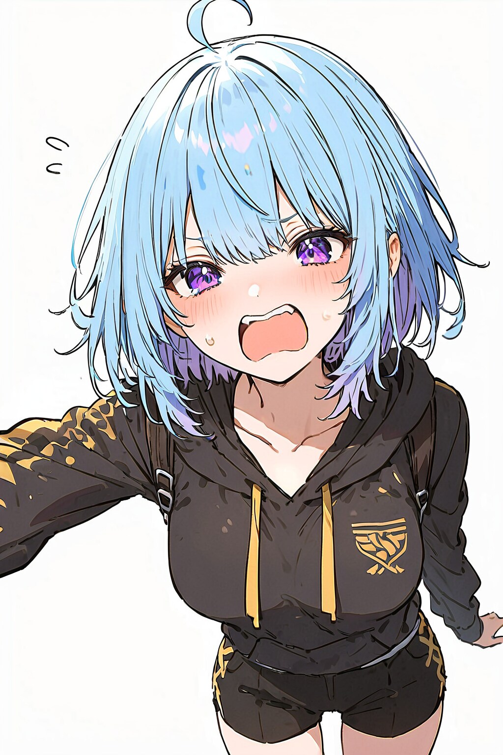 水色髪　少女　差分