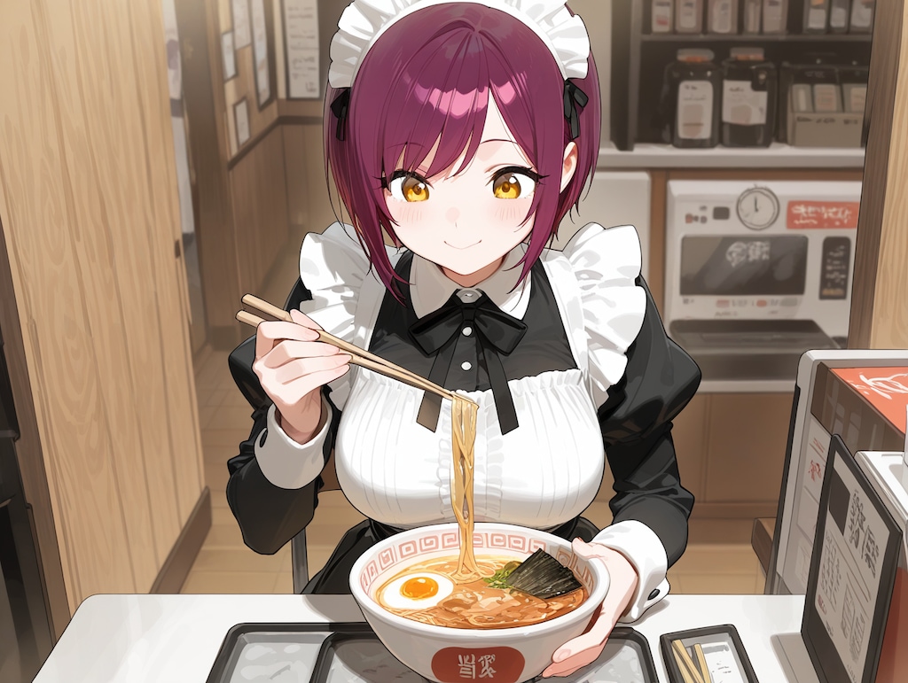 頂き…！、こんにちは（挨拶メイドの芽衣ちゃん）