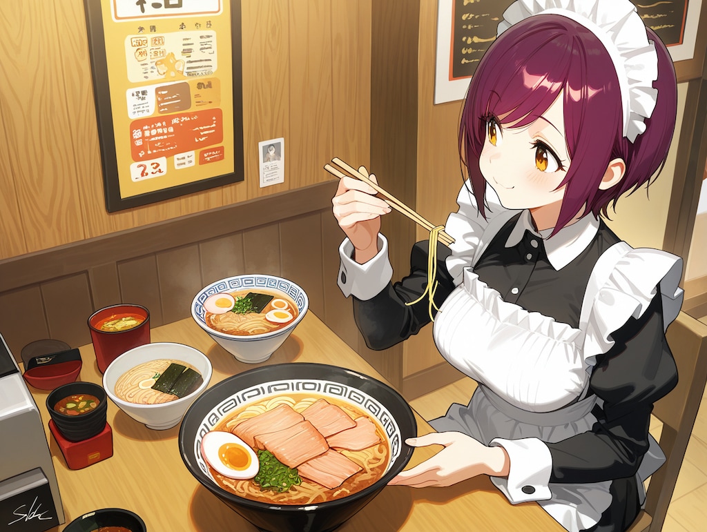 頂き…！、こんにちは（挨拶メイドの芽衣ちゃん）