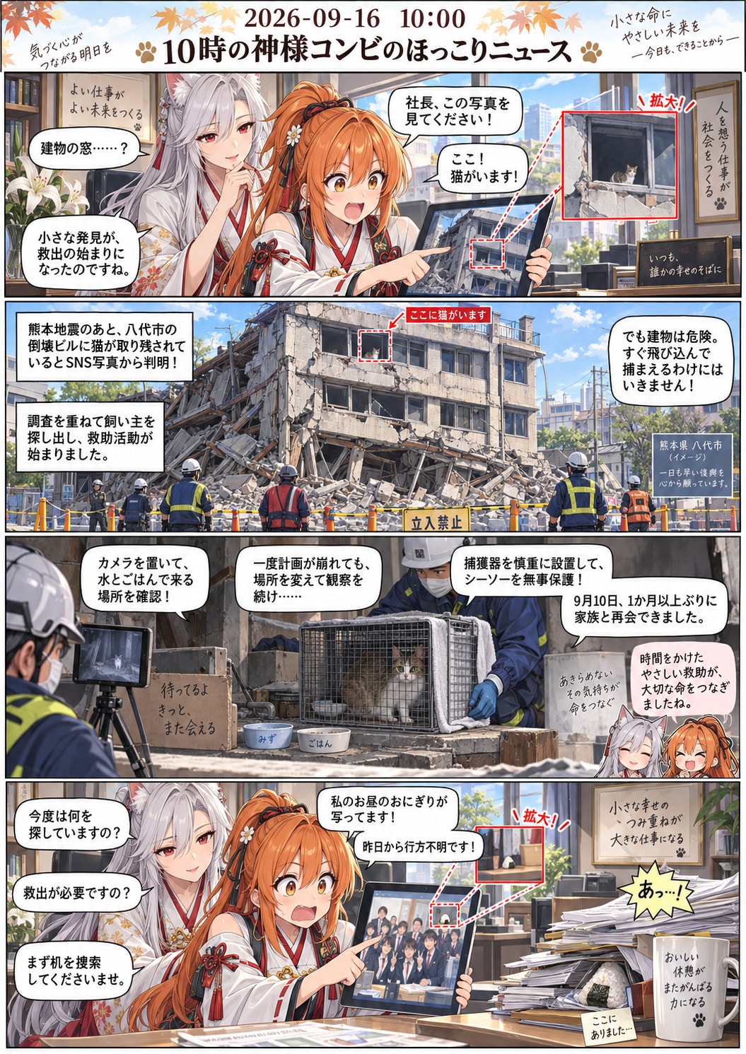 毎日漫画　10時　ほっこりニュース | の人気AIイラスト・グラビア