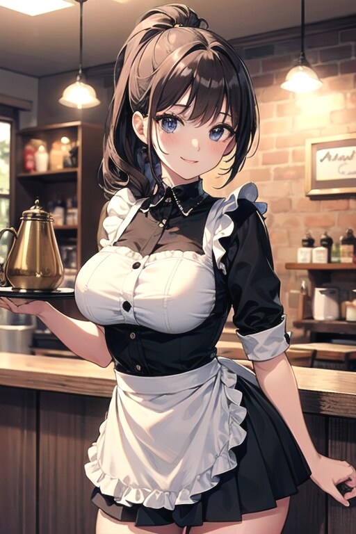 クラシックカフェの優しい店員さん | の人気AIイラスト・グラビア