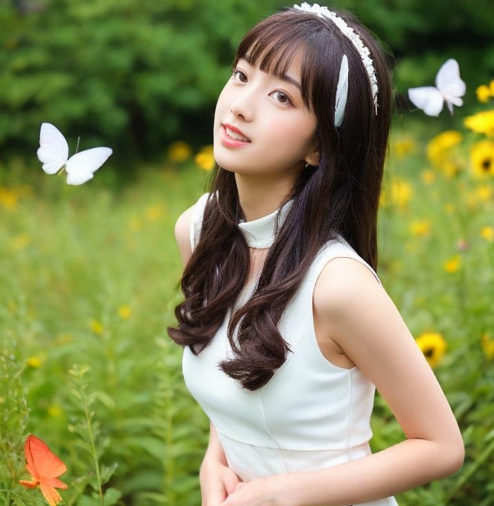 白いドレスの少女