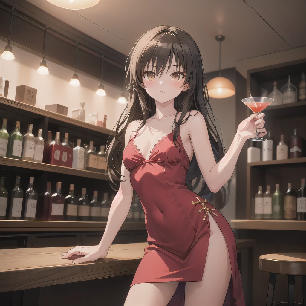 黒髪ロングで酒場の少女１１