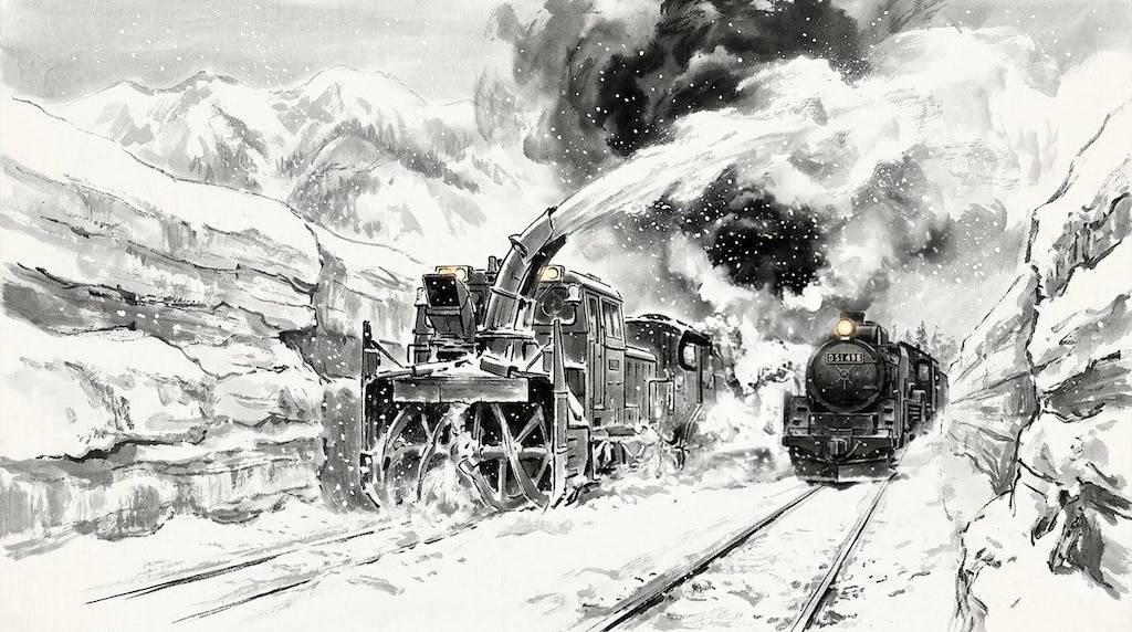 除雪作業列車