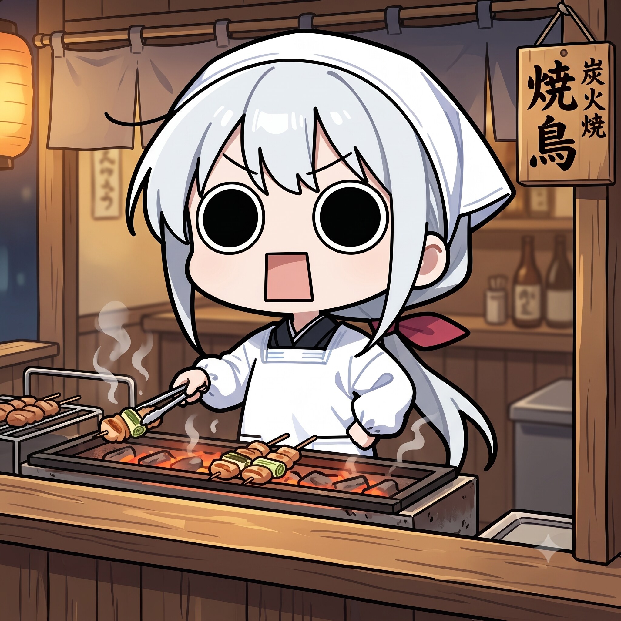 焼鳥を焼くえらいこっちゃ嬢