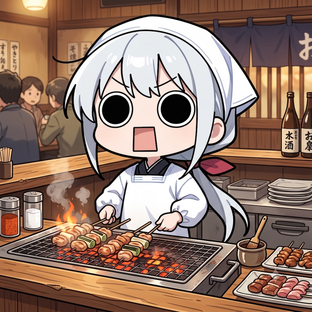 焼鳥を焼くえらいこっちゃ嬢