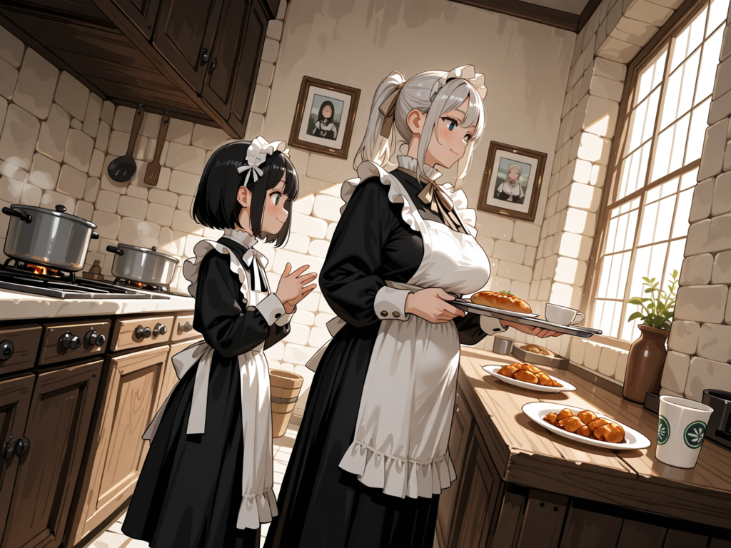 食事の支度中