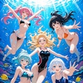 水中詰め合わせ 女の子が水に入ってると癒される編 2枚目