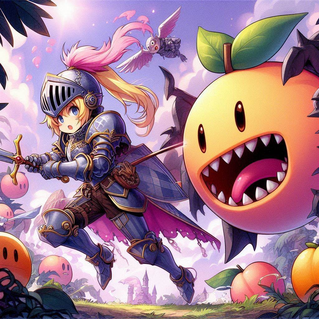 『Peach Knight Hunting the Peach Monster.』